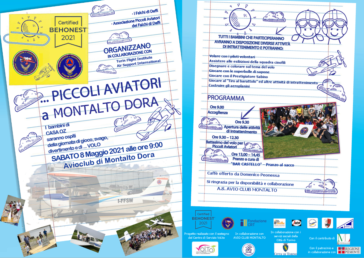 Piccoli aviatori a Montalto Dora - Locandina e programma definitivo